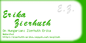 erika zierhuth business card